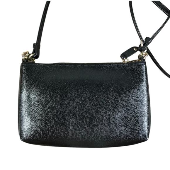 KARL LAGERFELD Paris Ophelia Leather Crossbody Bag Black Small Party Travel City - Picture 2 of 9